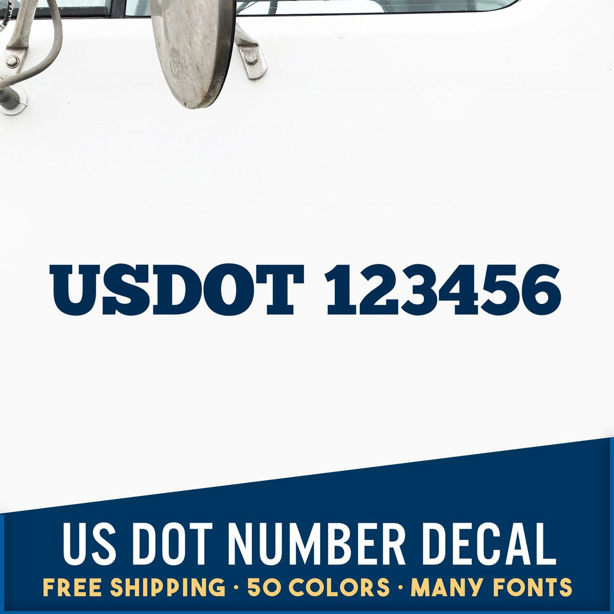 USDOT Number Sticker Decal Lettering (Set of 2) – USDOT NUMBER STICKERS