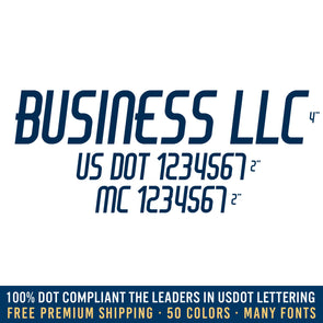 business name with usdot mc decal